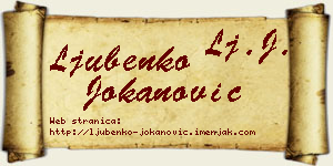 Ljubenko Jokanović vizit kartica